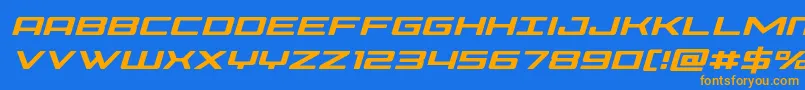 Phoeniciaital Font – Orange Fonts on Blue Background