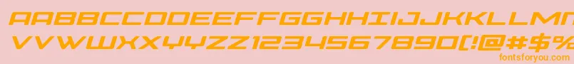 Phoeniciaital Font – Orange Fonts on Pink Background