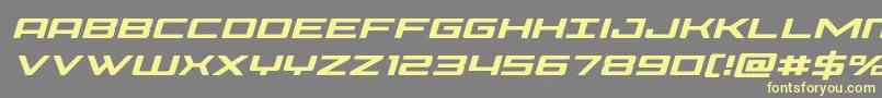 Phoeniciaital Font – Yellow Fonts on Gray Background