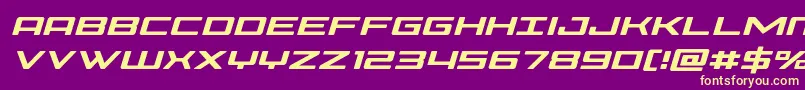 Phoeniciaital Font – Yellow Fonts on Purple Background