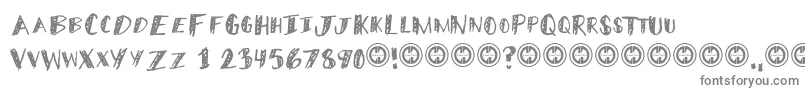 MiddleschoolerRegular-fontti – harmaat kirjasimet valkoisella taustalla