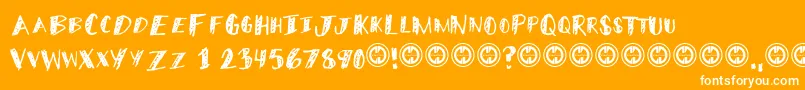 MiddleschoolerRegular Font – White Fonts on Orange Background