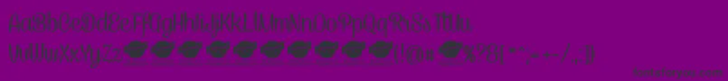 CaneletterscriptPersonaluse Font – Black Fonts on Purple Background
