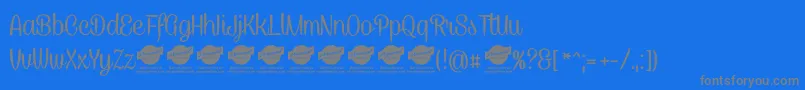 CaneletterscriptPersonaluse Font – Gray Fonts on Blue Background