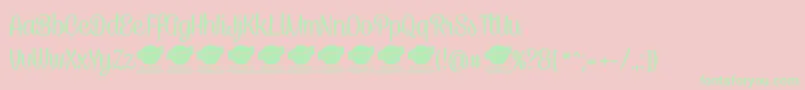 CaneletterscriptPersonaluse Font – Green Fonts on Pink Background