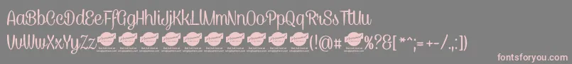 CaneletterscriptPersonaluse Font – Pink Fonts on Gray Background
