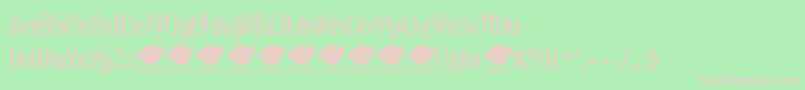 CaneletterscriptPersonaluse Font – Pink Fonts on Green Background