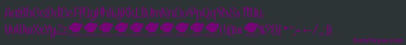 CaneletterscriptPersonaluse-Schriftart – Violette Schriften auf schwarzem Hintergrund