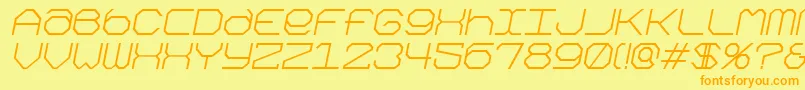Kimonogi Font – Orange Fonts on Yellow Background