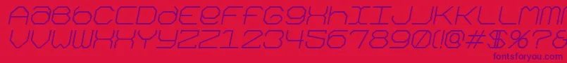Kimonogi Font – Purple Fonts on Red Background