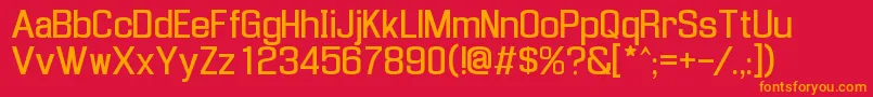 Enigma2 Font – Orange Fonts on Red Background