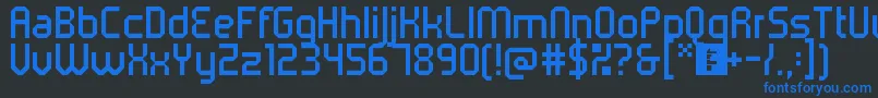 5metrikLight Font – Blue Fonts on Black Background