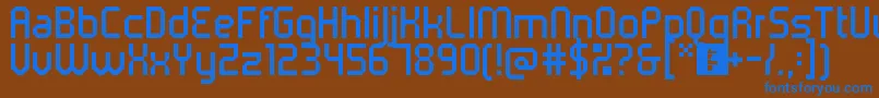 5metrikLight Font – Blue Fonts on Brown Background