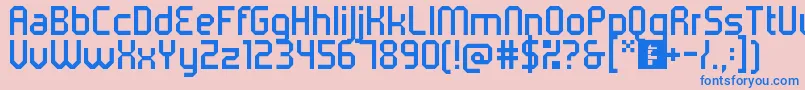 5metrikLight Font – Blue Fonts on Pink Background