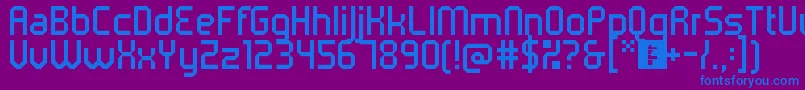 5metrikLight Font – Blue Fonts on Purple Background