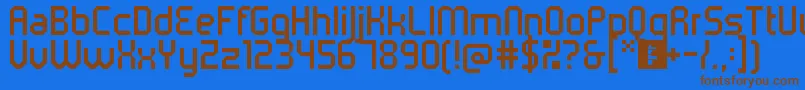 5metrikLight Font – Brown Fonts on Blue Background