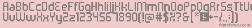 5metrikLight Font – Gray Fonts on Pink Background