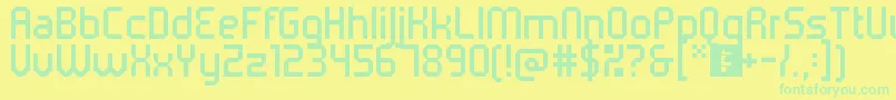 5metrikLight Font – Green Fonts on Yellow Background