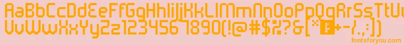 5metrikLight Font – Orange Fonts on Pink Background