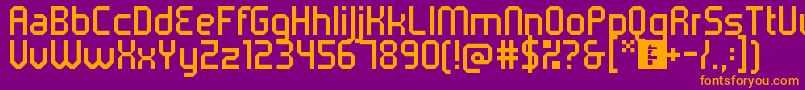 5metrikLight Font – Orange Fonts on Purple Background