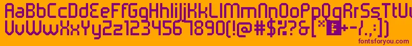 5metrikLight Font – Purple Fonts on Orange Background