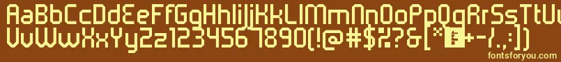 5metrikLight Font – Yellow Fonts on Brown Background