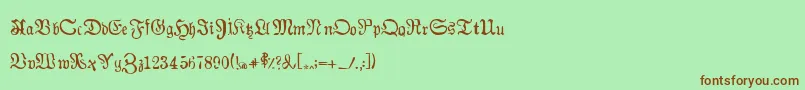 Auldmagick Font – Brown Fonts on Green Background