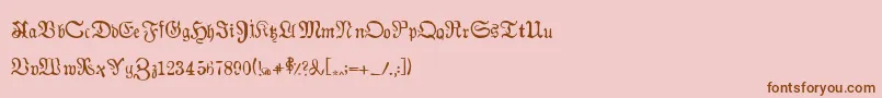 Auldmagick Font – Brown Fonts on Pink Background