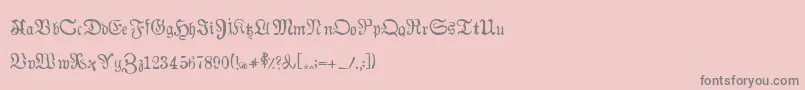 フォントAuldmagick – ピンクの背景に灰色の文字