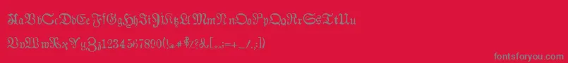 Auldmagick Font – Gray Fonts on Red Background