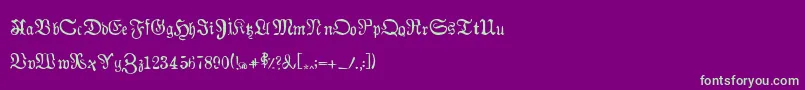 Шрифт Auldmagick – зелёные шрифты на фиолетовом фоне