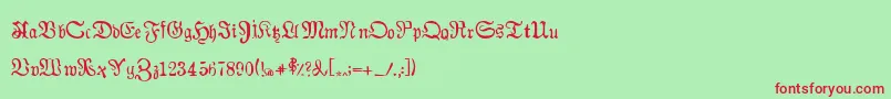 Auldmagick Font – Red Fonts on Green Background