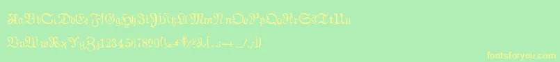 Auldmagick Font – Yellow Fonts on Green Background