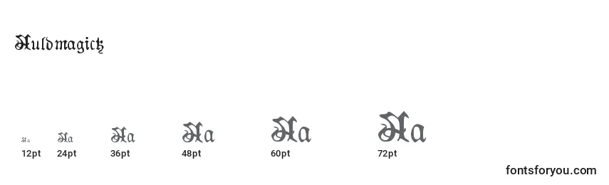 Размеры шрифта Auldmagick