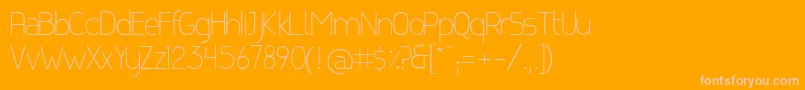 フォントCanelaLight – オレンジの背景にピンクのフォント
