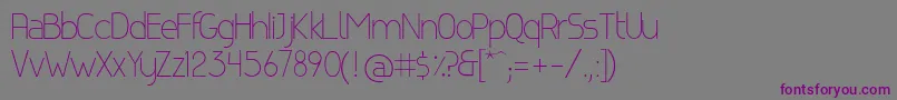 Шрифт CanelaLight – фиолетовые шрифты на сером фоне