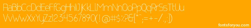 CanelaLight Font – White Fonts on Orange Background