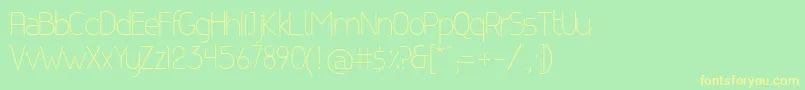 CanelaLight Font – Yellow Fonts on Green Background