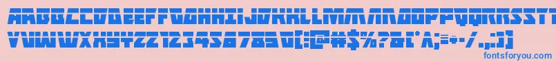 Halfshellherolaser Font – Blue Fonts on Pink Background