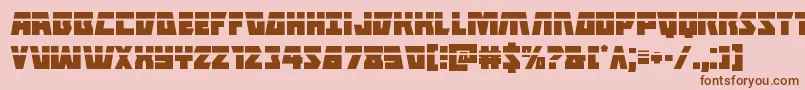 Halfshellherolaser Font – Brown Fonts on Pink Background