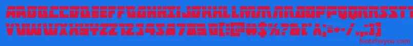 Halfshellherolaser Font – Red Fonts on Blue Background