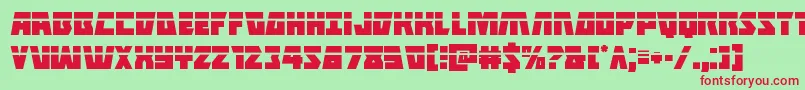 Halfshellherolaser Font – Red Fonts on Green Background