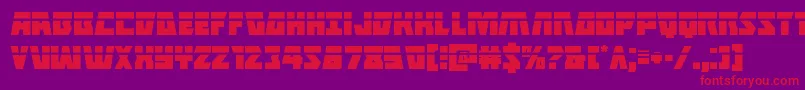 Halfshellherolaser Font – Red Fonts on Purple Background