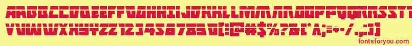 Halfshellherolaser Font – Red Fonts on Yellow Background