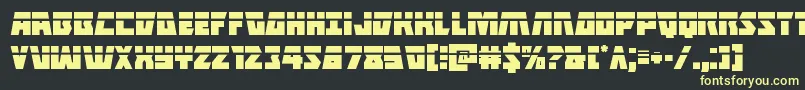 Halfshellherolaser Font – Yellow Fonts on Black Background