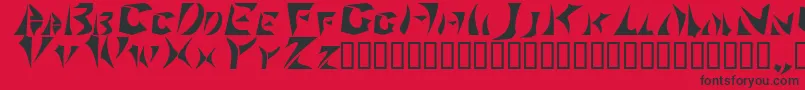 Sabertooth Font – Black Fonts on Red Background