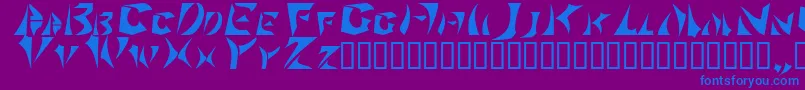 Sabertooth Font – Blue Fonts on Purple Background