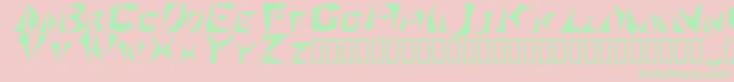 Sabertooth-fontti – vihreät fontit vaaleanpunaisella taustalla