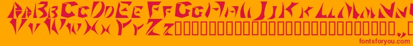 Sabertooth Font – Red Fonts on Orange Background