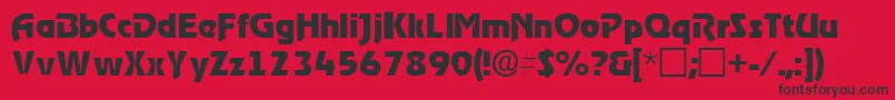 ThimbasskRegular Font – Black Fonts on Red Background